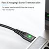 5A Micro USB Cable Fast Charging Phone USB Wire Cord Green LED Lighting USB Charger Data Cable 0.3/1/2/3M