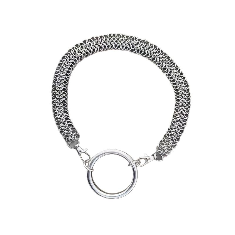 

Hip Hop Culture Themed Large Circle Pendant Chain Necklace for Fashion Enthusiasts Seeking Look 1