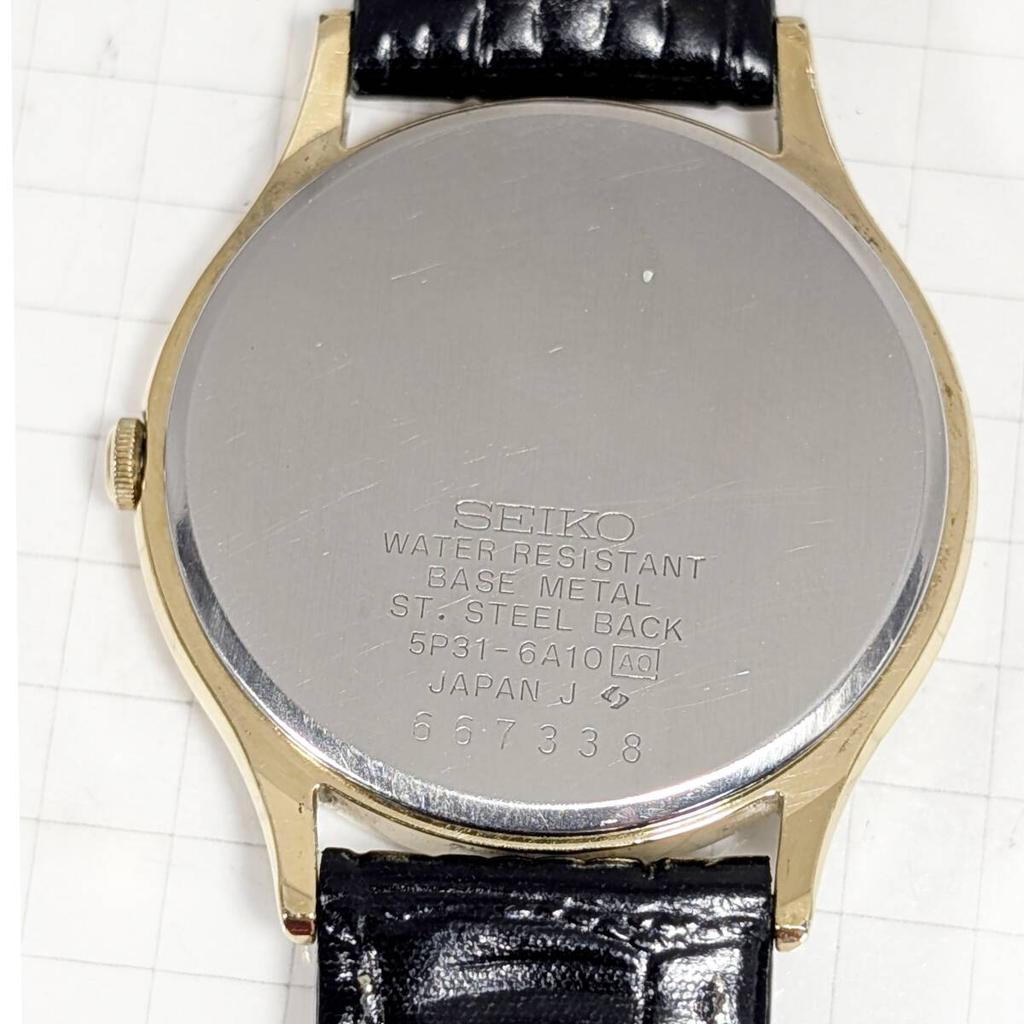 SEIKO Quartz Battery and Strap Working Men's Watch, Replaced, Condition, V-95