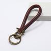 Keychain for Men and Genuine Vintage Horseshoe Key Car Key Portable [Rockyu] Women, Leather, Cowhide, Brass-Look, Shape, Simple, Handmade, Holder,
