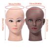 Bald Mannequin Head Female Professional Cosmetology Training Head Bald Manikin Head for Wigs Making Display Doll Head
