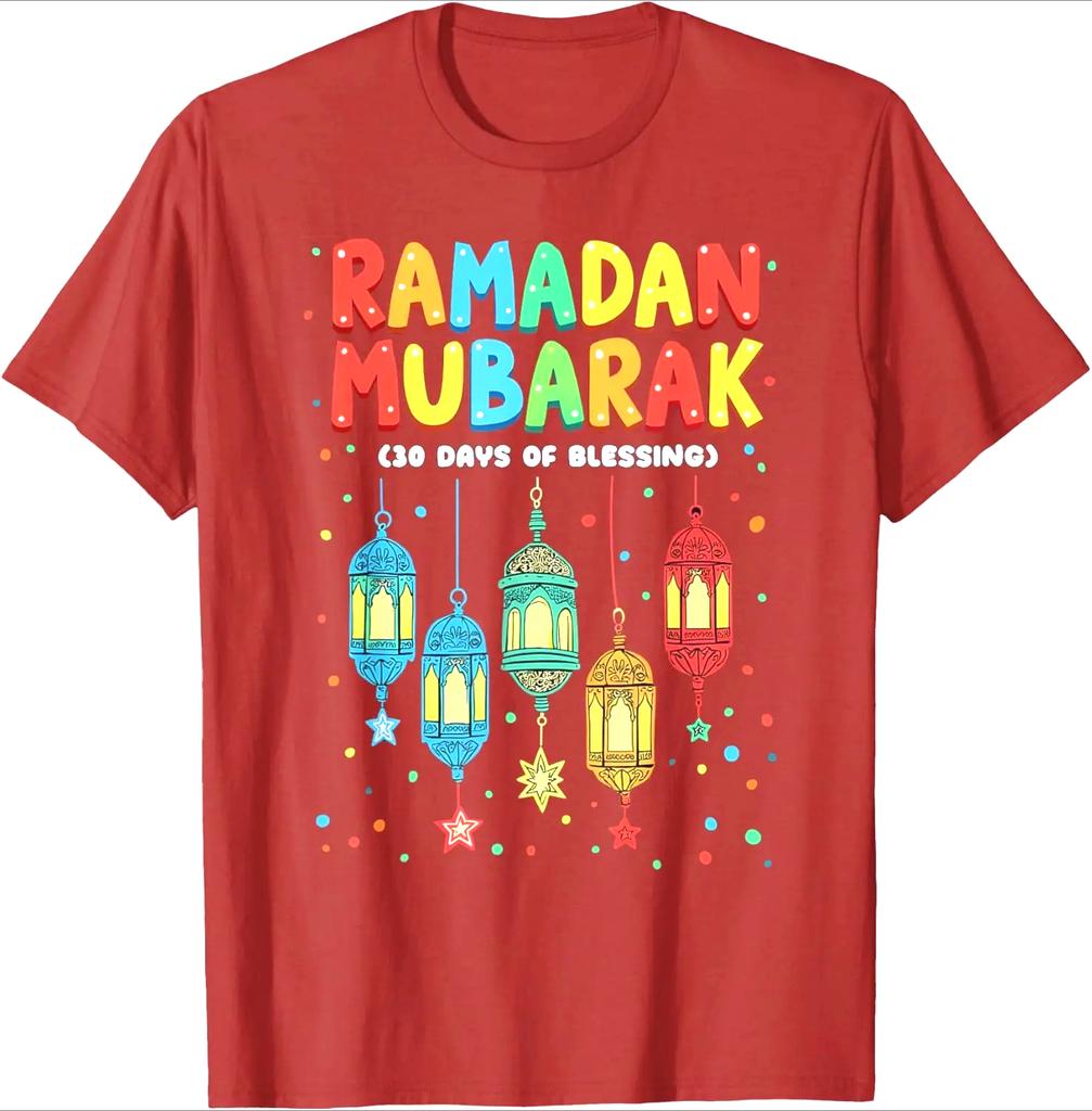 Ramadan Mubarak 30 Days of Blessing Graphic Tee Breathable Women TShirt Casual Trip Wear Harajuku Summer Fashion Y2k Tee Tops