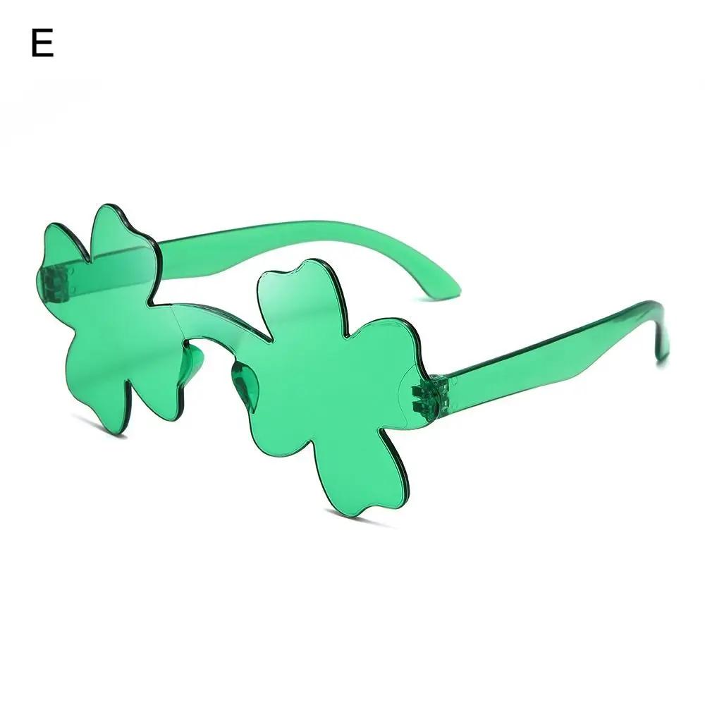 Sun Glasses St. Patrick'S Day Green Four Leaf Clover Glasses Leprechaun Costume Glasses Shamrock Sunglasses  De Fiesta