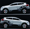 78"x23" Car Side Stickers Camouflage Triangles Graphics Decals Carbon Fiber Look