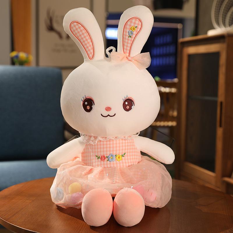 

Новая милая маленькая белая кукла-кролик креативная юбка-кролик плюшевая игрушка подарок на день рождения для женщин 50Cm