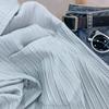 High-end Sense Unique Texture Pleated Loose Long-sleeved Shirt for Women Fresh Design Sense Top for Autumn