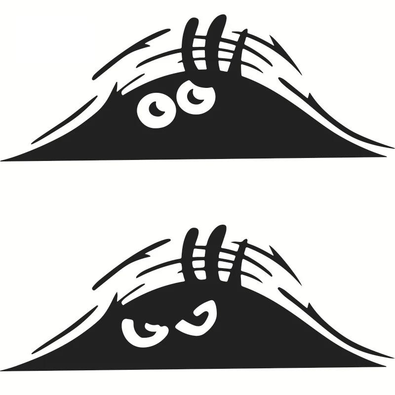 Peeking Monster Scary Eyes Car Sticker Peeking Elf Vinyl Decal Angry Peeping Devil Eyes Sticker for Car Motorcycle Decoration