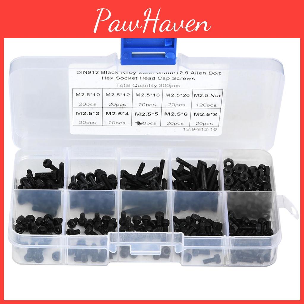 320mm M25 300pcs 129 X Grade Black Alloy Steel Hex Socket Head Cap Screw Bolt With Nut