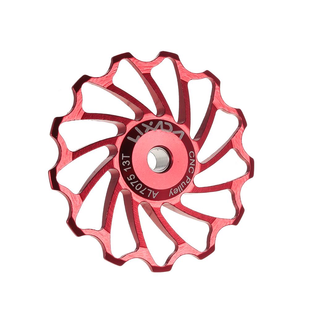 Lixada MTB Road Bike Ceramic Pulley 7075 Aluminum Alloy Rear Derailleur 13T Guide Cycling Ceramics