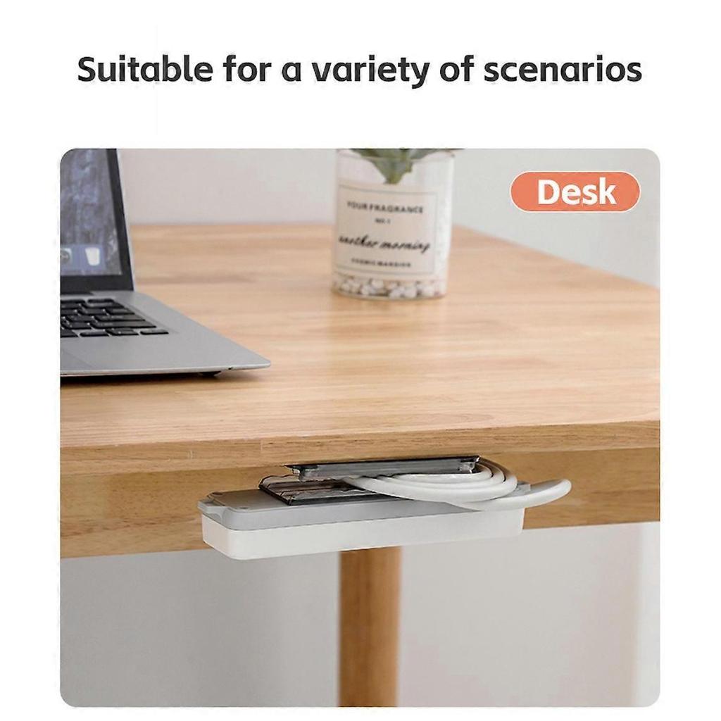 Plug Storage Holder, Socket Fixer, Cable Management Punch Free Surge Protector
