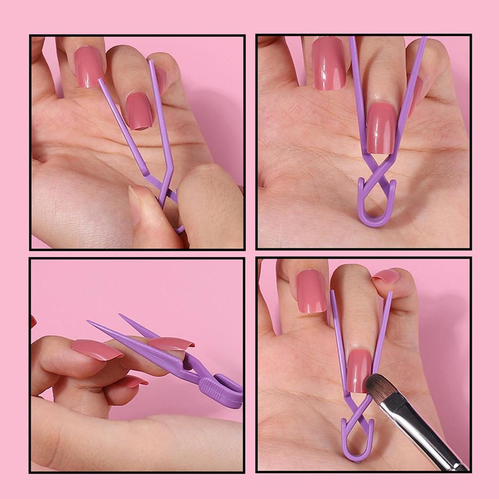 Nail Polishs Finger Protector Anti-slip NailPolish Clip Protector 10X Nail Polishing Art Clip Protector Multifunctional Nail