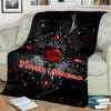 1PC Custom Name Gothic Cross Romance blanket versatile,all-season throw suitable for the living room,bedroom,camping,travel,and gift