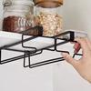 New type of metal hanging rack for red wine glasses without perforation, metal hanging goblets, cabinet storage rack and shelf