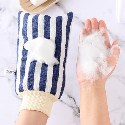 Serviettes de gommage domestique, élimination des taches fortes, gants de gommage, poussière de gommage, boue de gommage, gants de douche, lingettes de bain pour adultes, serviettes de douche rayées
