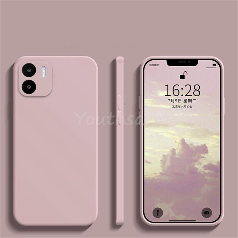 

For Xiaomi Redmi A1 Case Silicone Liquid Bumper For Redmi A1 Plus Cover TPU Soft Capa Protector Case For Redmi A1 A2 Plus Cover For Redmi A1 рожевий