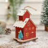 Christmas Wood Cabin with LED Lights Warmly Lit Christmas Timber Cottage Festive Seasonal Decoration for Family Home