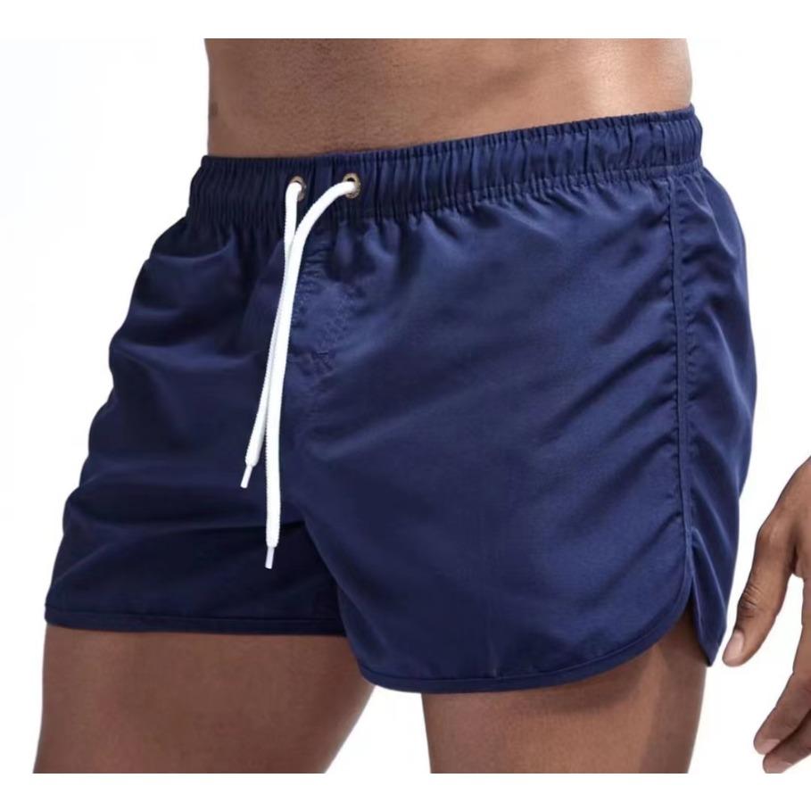 Sommer Herren Strand elastische Taille Krawatte lässig atmungsaktive Shorts Bademode