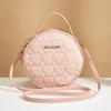 Love Embroidered Small Round Bag for Women  Feminine Bag  Shoulder Bags  New Scent Small  Temperament Crossbody Bag  Fashion Trend