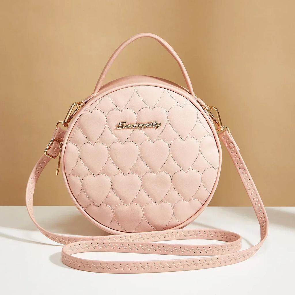 Láska Vyšívaná Malá Kulatá Kabelka pro Ženy  Ženská Kabelka  Tašky přes Rameno  Nová Vůně Malá  Temperamentní Crossbody Kabelka  Módní Trend
