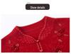 Stylish Qipao Collar 100% Wool Sweater for Middle-Aged & Elderly Women - Warm Winter Knitwear