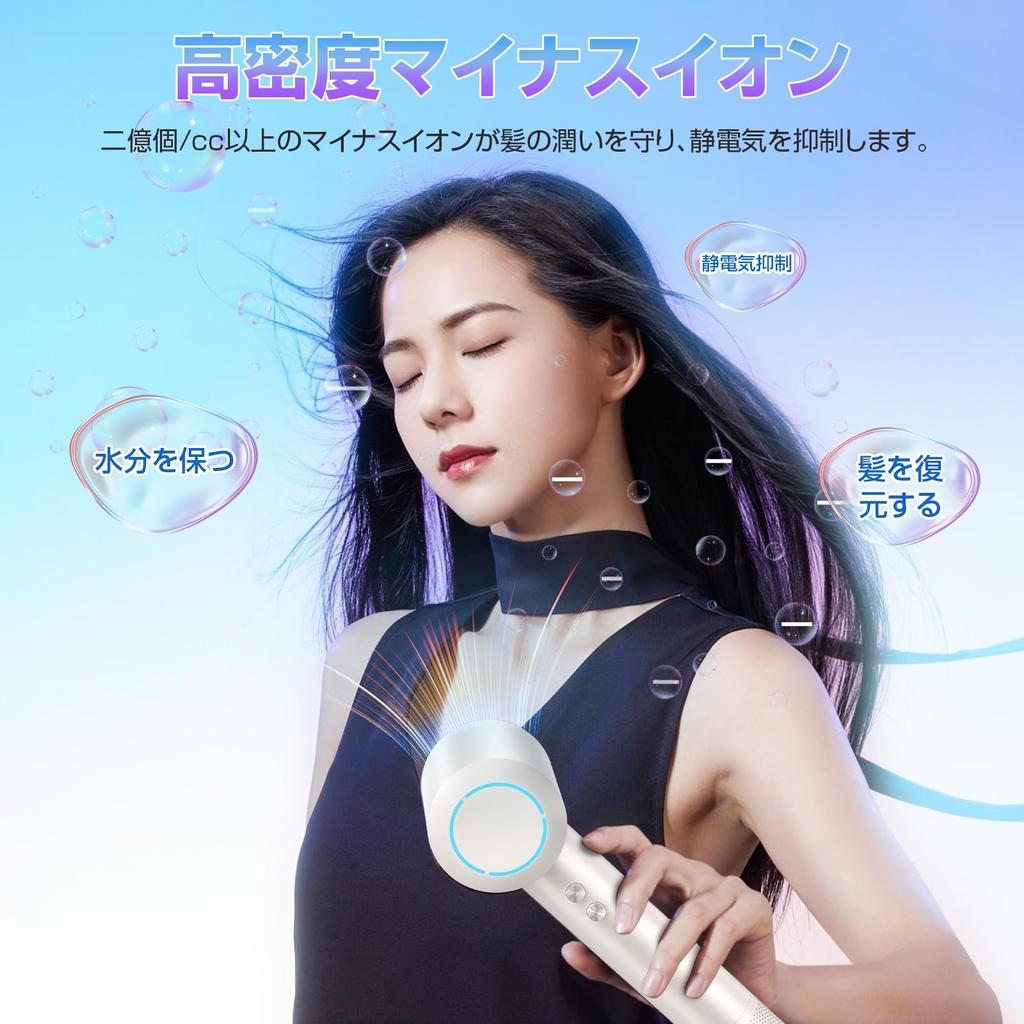 Hair Dryer RPM with Quiet 600 Million Negative Magnetic LED Light 4 Temperature 3 Wind Speed Overheat Static and Portable for Home Business and PSE