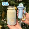 Cartoon Tea Separation Stainless Steel Thermos Cup for Girls, High Value New Student Portable Straw Water Cup