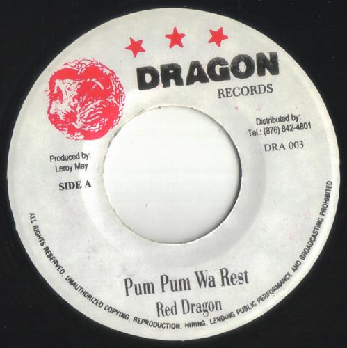 

7inch Record RED DRAGON Pum Pum Wa Rest DRA003 Dragon Records Jamaica Reggae Ska Dub Used