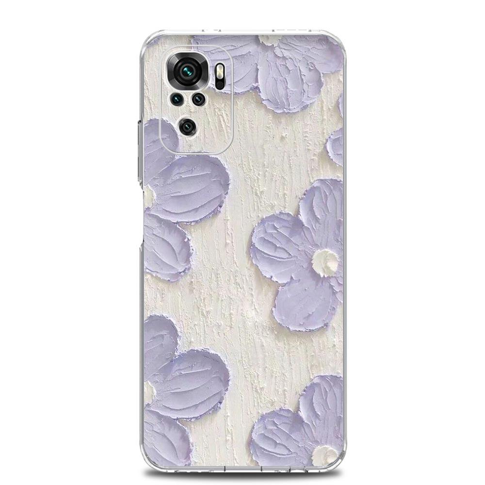 love flower Art Phone Case For Xiaomi Redmi Note 15 14 13 12 4G 10 11 Pro Plus 5G 14C 13C 12C 10C Clear Cover