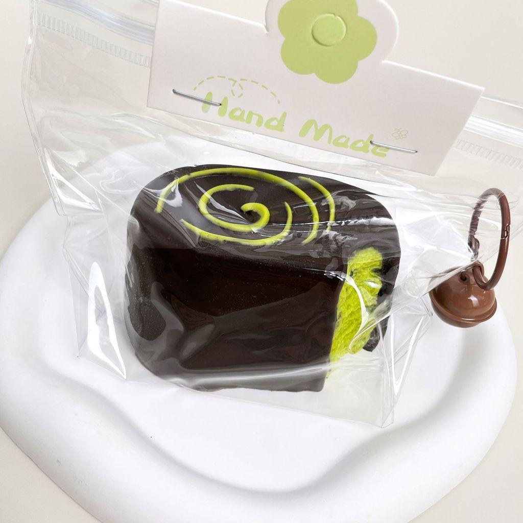 Food Grade Silicone Pistachio Chocolate Cake Stress Relief Toy For Kids And Adults