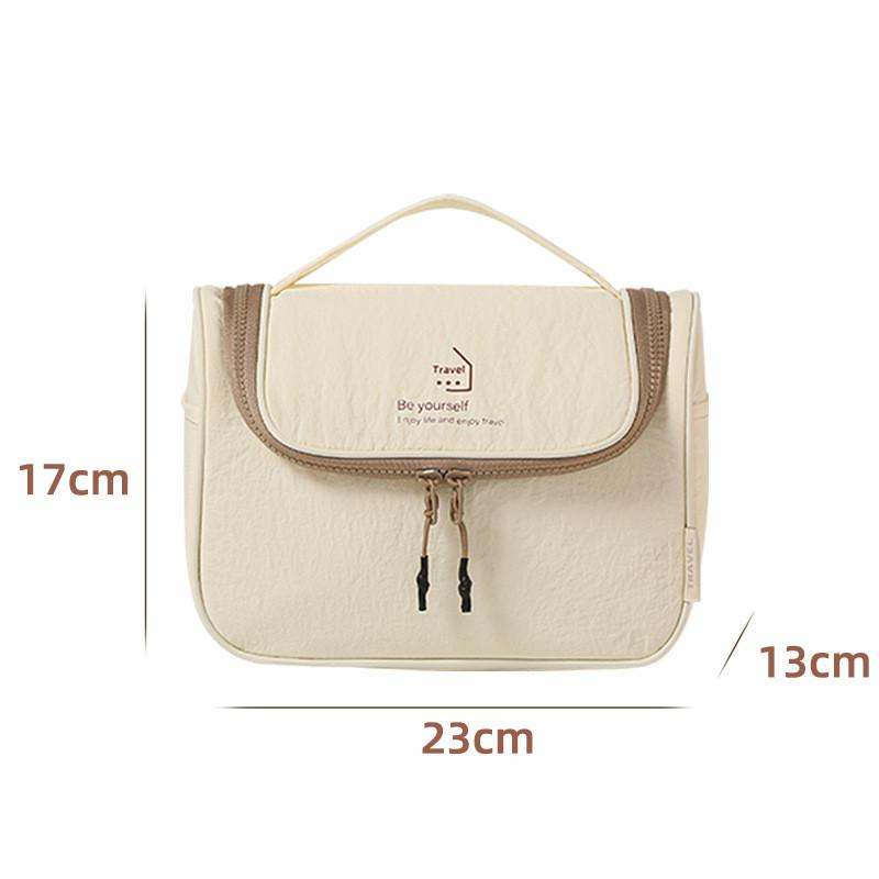 Makeup Bag With Hook And Waterresistant Nylon For Travel And Storage