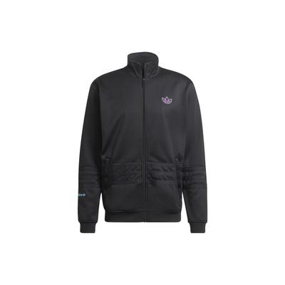 Giacca Uomo Maniche Lunghe con Cerniera e Colletto Alto Ricamata con Logo Originals Nera HE4689