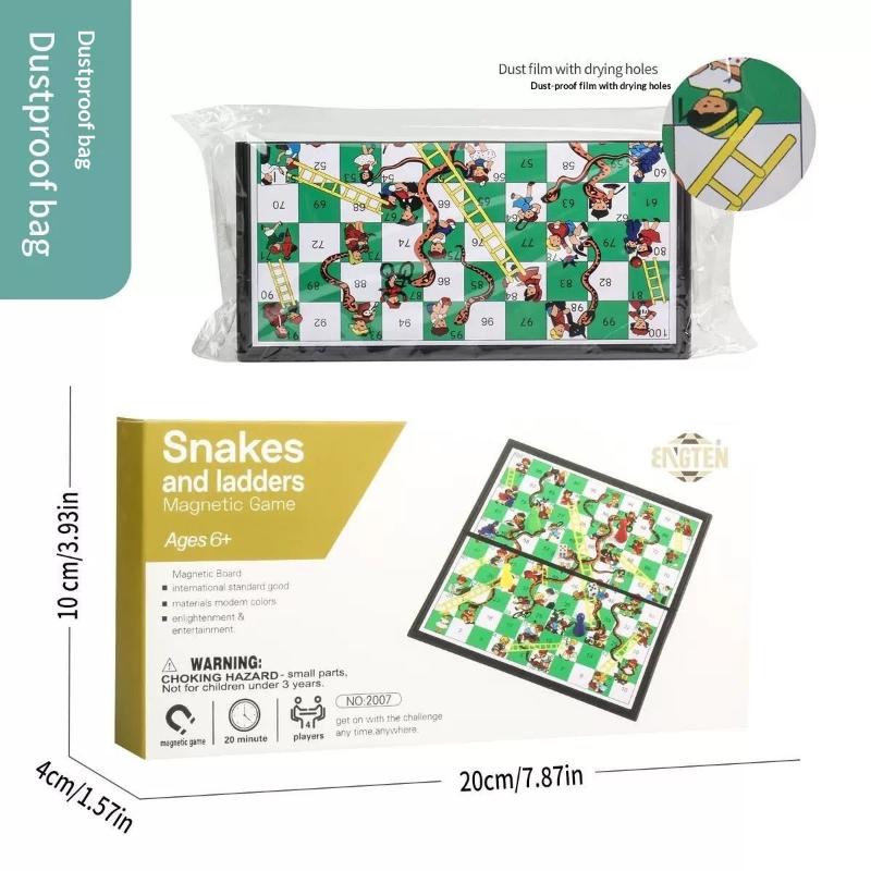 Desktop Foldable Snake Ladder Board And Game Family Chessboard Portable