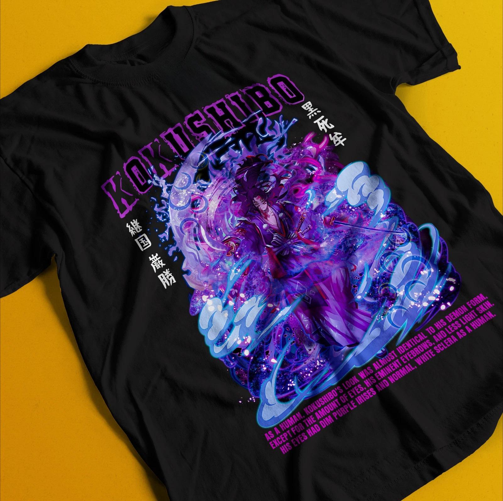 

Demon Slayer Shirt Kokushibo Upper Moon 1 Tshirt Zenitsu TShirt Muzan Tanjiro Summer Unisexs and Womens Breathable Tshirt Top S