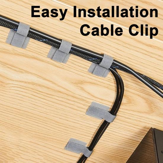 10/20/50/100Pcs Self Adhesive Cable Ties Adjustable Cord Straps Strong Stickiness Easy To Use Cable Management Clips