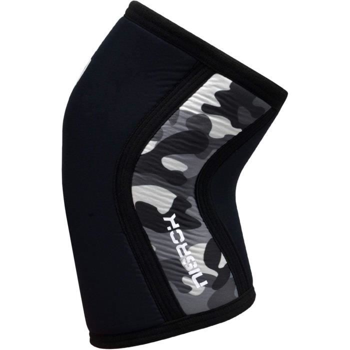 Nisrok genouillères (1 paire), genouillères de compression en néoprène de 7 mm, excellent support pour le training, l'haltéro