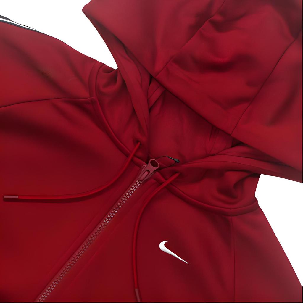 Nike Loose Casual Zip Hooded Long Sleeve Jacket Women jackets Red BV3448-677