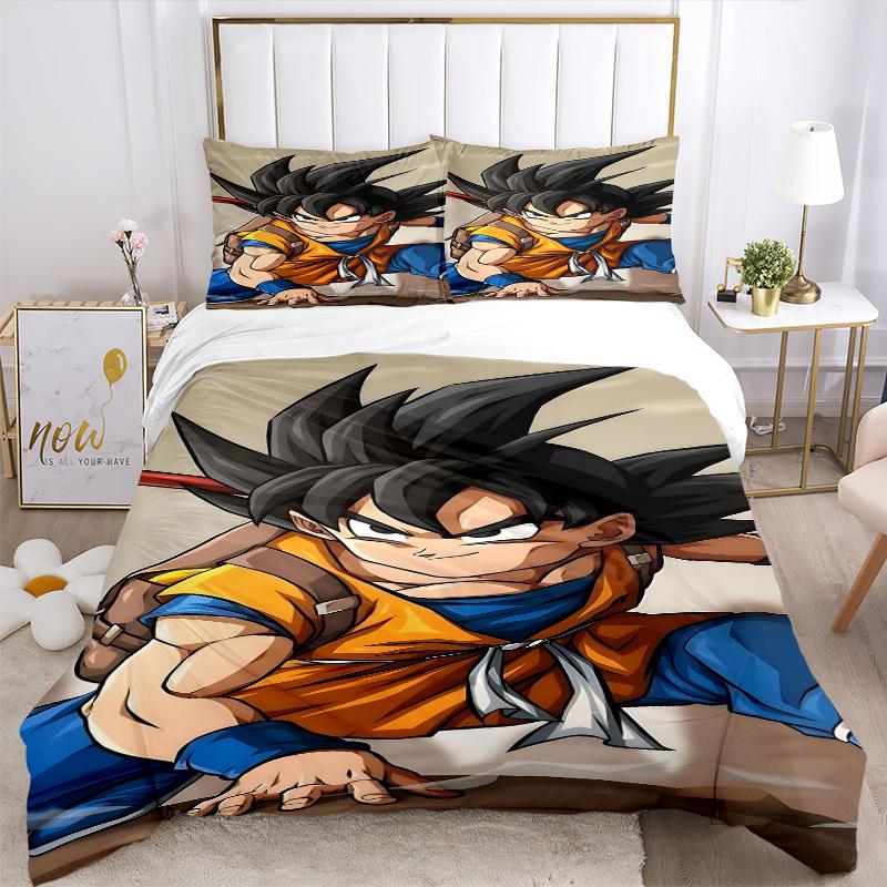 3pcs Saiyan, Warrior Bedding Set. Soft and Comfortable with No Core Included (1x Duvet Cover + 2x Pillow Covers) Yy251010117