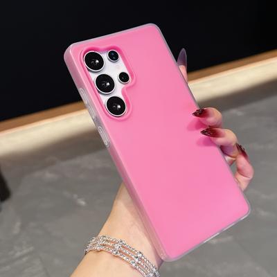 2-in-1 Candy Color Matte Jelly Hard Phone Case For Samsung S25 S24 S23 S22 Ultra Plus S25FE S24FE S23FE S21FE Shockproof Cover
