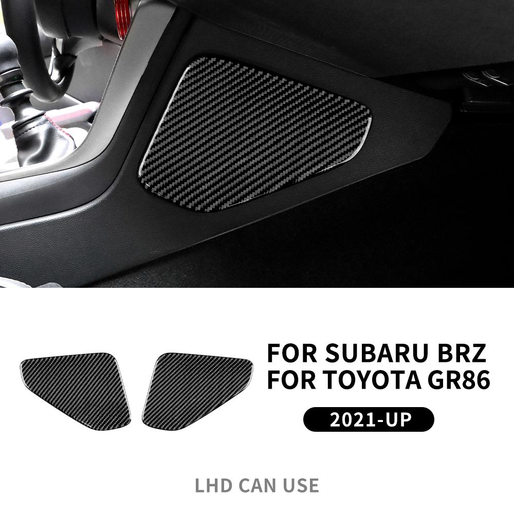 Real Soft Carbon Fiber For Subaru BRZ Toyota GR86 2025 2025 2025 2025 Interior Trim Car Side Knee Panel Sticker Accessories