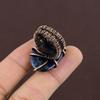 Sodalite Handmade Copper Wire Wrap Jewelry Ring Size 6 C4y02