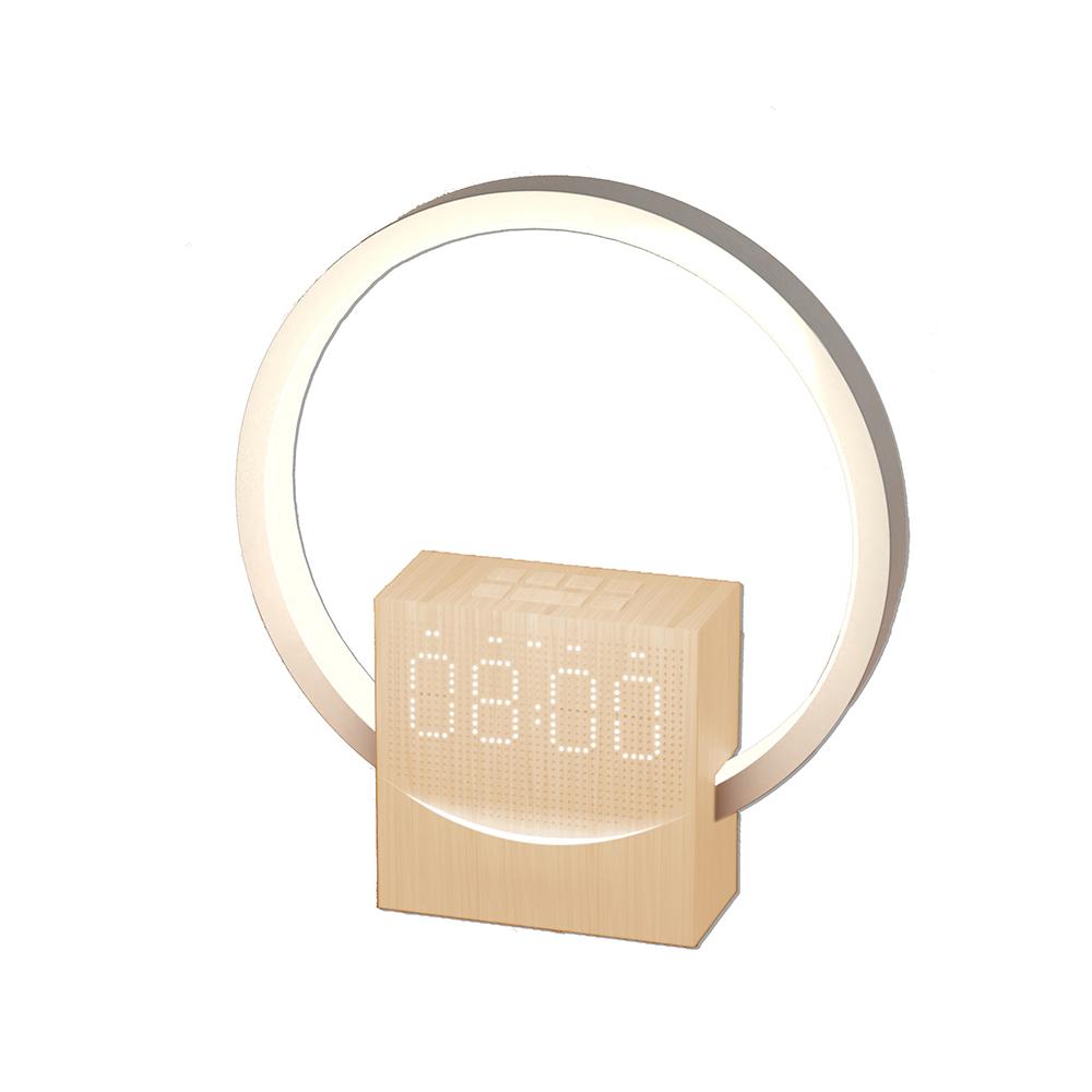 

Будильник с имитацией восхода солнца, Bluetooth-динамиком, машиной белого шума, светодиодным настольным ночником, домашним офисным декором для спальни белый