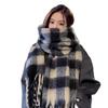 Premium Shawl Autumn and Winter New Maillard Imitation Cashmere Plaid Scarf Women's Thickened Warm Versatile Scarf