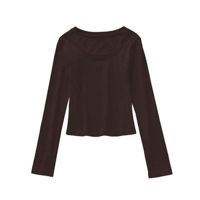 Maglia Base a Scollo a U, Un Nuovo Stile di Top Snellente ed Elegante per Donne in Primavera e Autunno