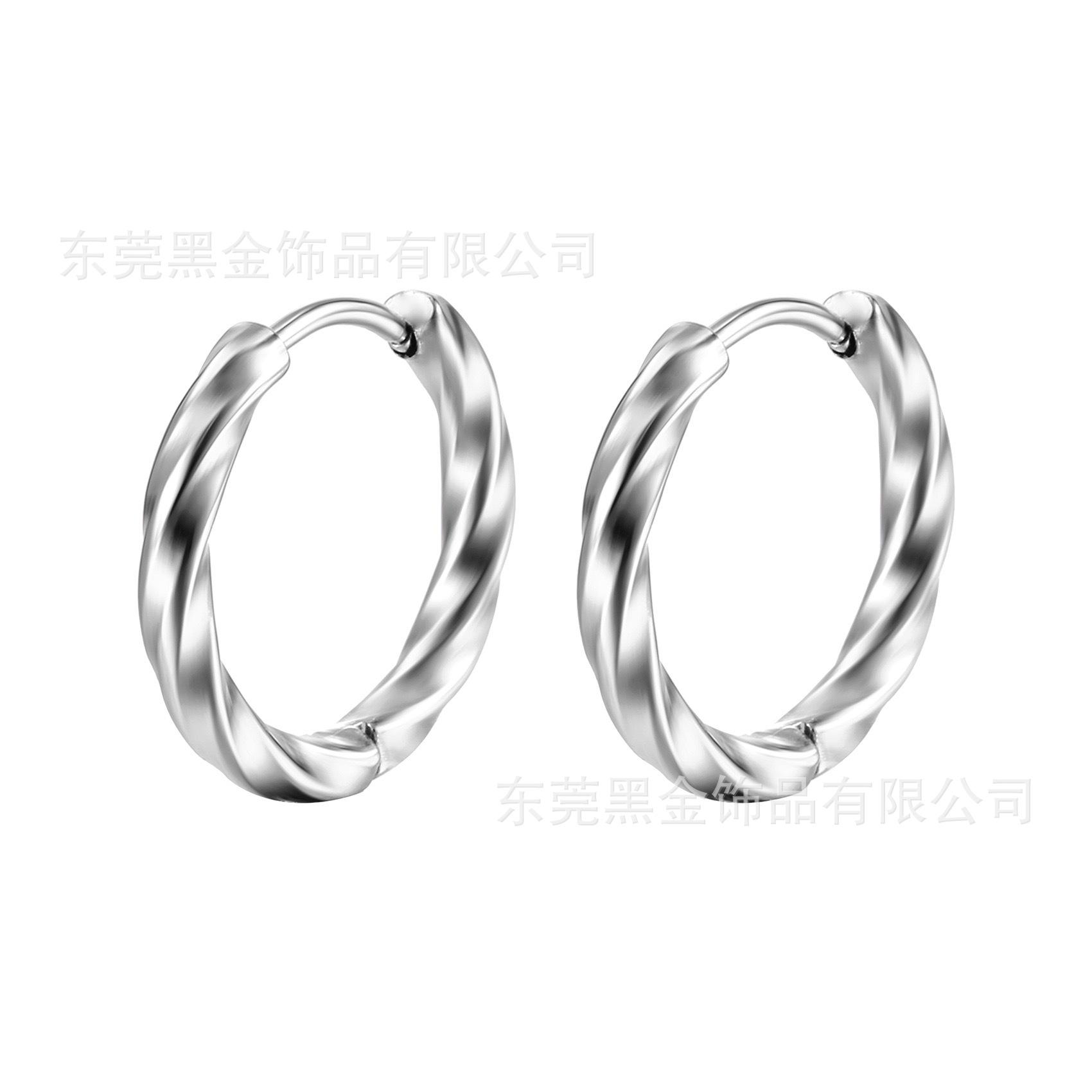 

Серьги Mobius twist, японские и корейские простые легкие роскошные темпераментные модные украшения для ушей 18K 2.5*10mm