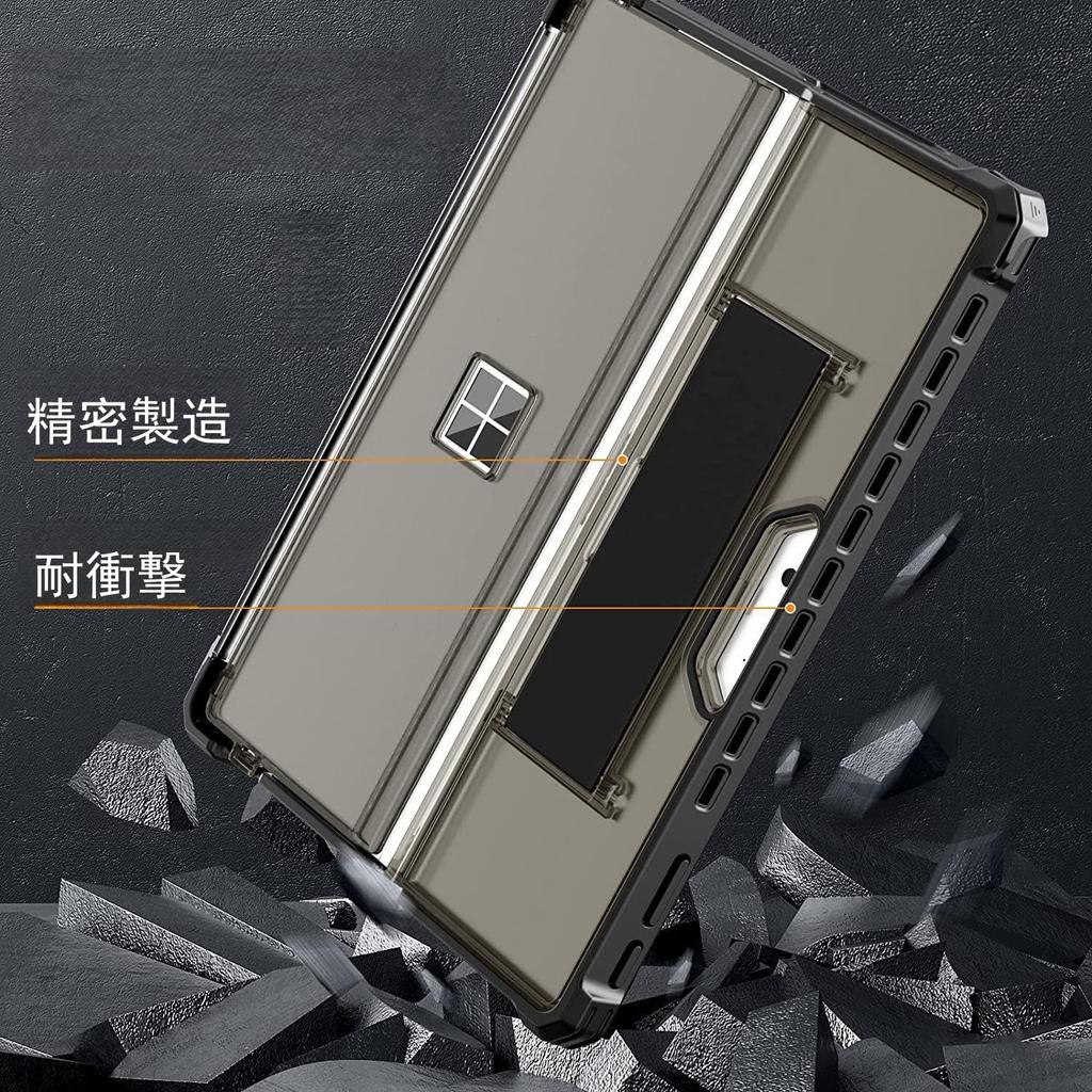 Surface Pro 9 Surface Pro 9 Schulter Hand Ständer Schlankes Tablet Nicht Transparent Schwarz 11/Pro 10/Pro Hülle, 11/Pro 10/Pro (13 Zoll) Hülle, Stoßfest, Riemen,