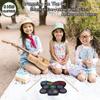Elektronische Schlagzeugsets 9 Pads Rollbares Übungsschlagzeug mit eingebautem Lautsprecher Kopfhörer-USB-Anschluss für Kinder, Erwachsene, Anfänger