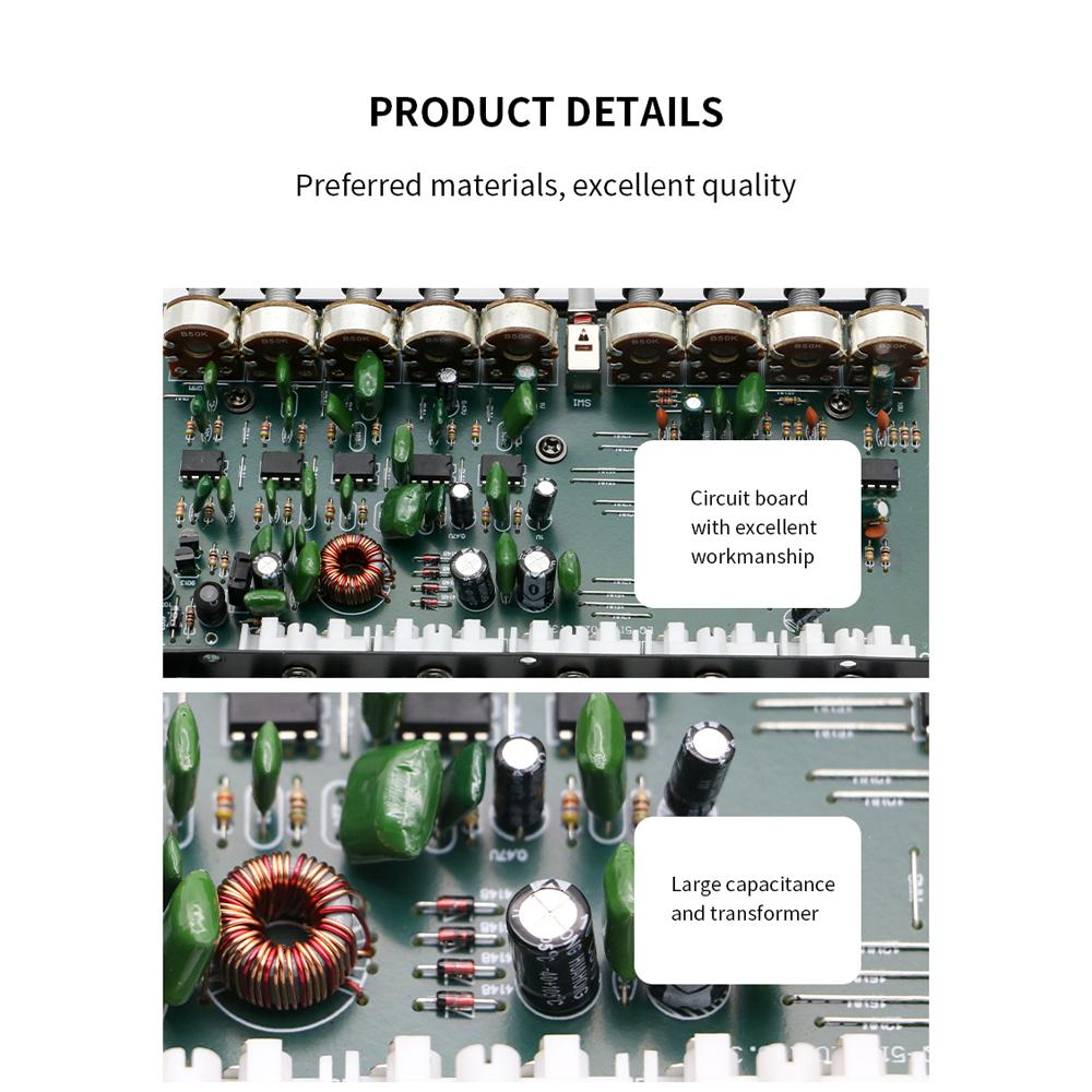 Professional 5 Band Car Equalizer Multifunctional Car Audio EQ Tuning Crossover Amplifier Parametric Equalizer Car