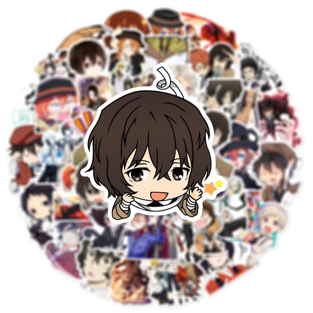 10/30/50pcs Cool Anime Bungo Stray Dogs Stickers Classic Japanese Manga Decals DIY Skateboard Phone Notebook Cartoon Sticker Toy