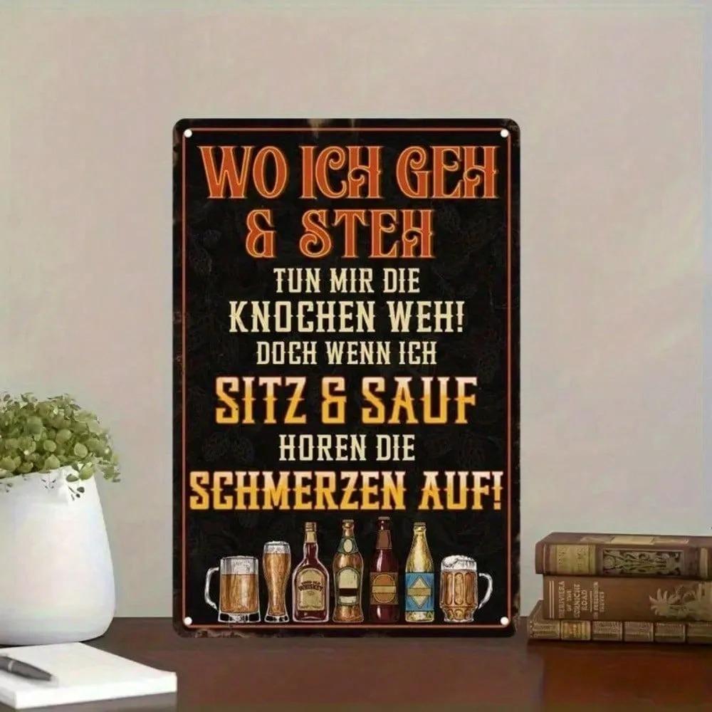 Vintage Tin Sign Dont Drink Beer Retro Metal Wall Decor for Bar Man Cave Pub Home 7.9x11.8 Inch