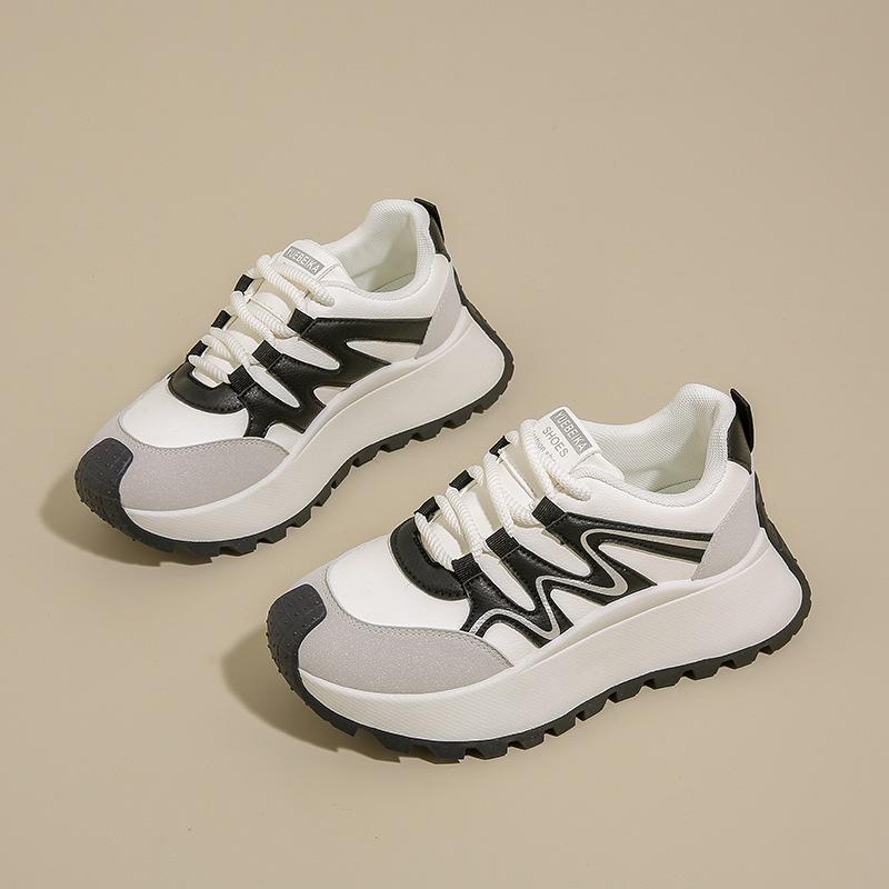 New Dad Shoes Women's Spring Student Sports Running Casual Thick Sole Height Street Shot 1